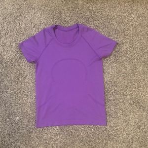 atomic purple lululemon short sleeve swiftly race length size 4